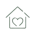 Icona Accoglienza del logo ProCare: casa con cuore
